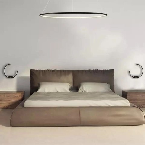 Lampa wisząca Ledowe Okręgi No.1 80 4k czarna Dali
