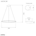 Lampa wisząca Ledowe Okręgi No.1 80cm 3k biała Dali