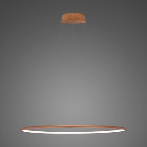 Lampa wisząca Ledowe Okręgi No.1 80cm 4k miedziana Dali