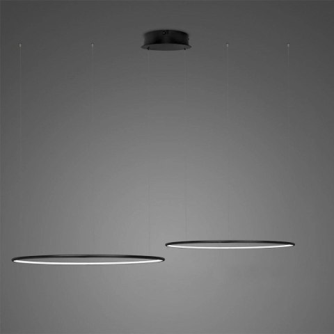 Lampa wisząca Ledowe Okręgi No.2 60cm 3k czarna ściemnialna