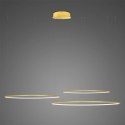 Lampa wisząca Ledowe Okręgi No.3 Φ100 cm in 3k złota Altavola Design układ 100/80/60 cm