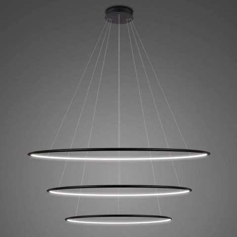 Lampa wisząca Ledowe Okręgi No.3 100cm 3k czarna Dali