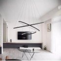 Lampa wisząca Ledowe Okręgi No.3 100cm 3k czarna Dali