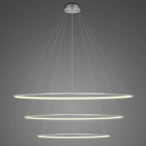 Lampa wisząca Ledowe Okręgi No.3 120cm 3k srebrna Dali