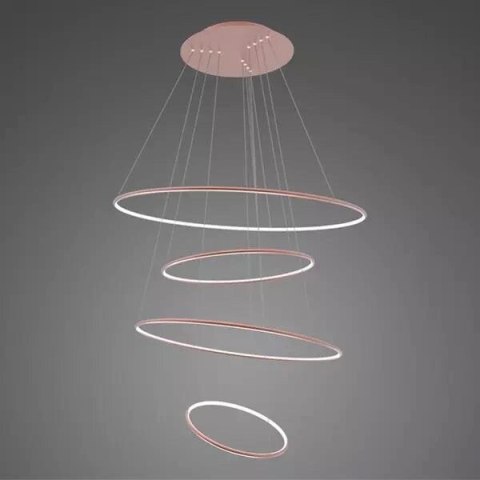 Lampa wisząca Ledowe Okręgi No.4 100cm 3k Różowe Złoto Dali