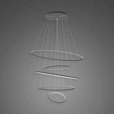Lampa wisząca Ledowe Okręgi No.5 180cm 3k czarna dimm