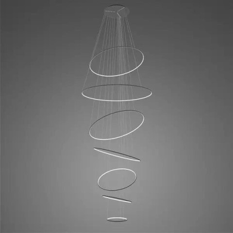 Lampa wisząca Ledowe Okręgi No.7 czarna 4k Dali