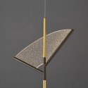 Designerska nowoczesna lampa wisząca LED 3000K japandi złota brązowa Sensu