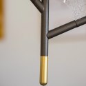 Designerska nowoczesna lampa wisząca LED 3000K japandi złota brązowa Sensu