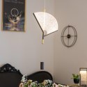 Designerska nowoczesna lampa wisząca LED 3000K japandi złota brązowa Sensu
