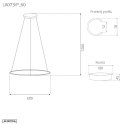Lampa wisząca Ledowe Okręgi No.1 60cm 4k Różowe Złoto Dali