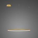 Lampa wisząca Ledowe Okręgi No.1 80cm 3k złota ściemnialna średnica 80 cm