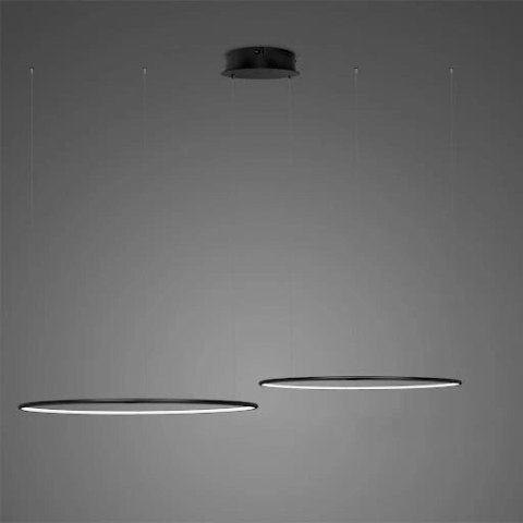 Lampa wisząca Ledowe Okręgi No.2 100+60cm 4k czarna dimm