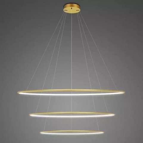 Lampa wisząca Ledowe Okręgi No.3 Φ100 cm in 2700k złota