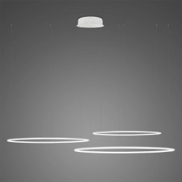 Lampa wisząca Ledowe Okręgi No.3 100cm 4k biała Dali układ 100/80/60 cm