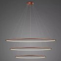 Lampa wisząca Ledowe Okręgi No.3 120cm 3k miedziana pilot