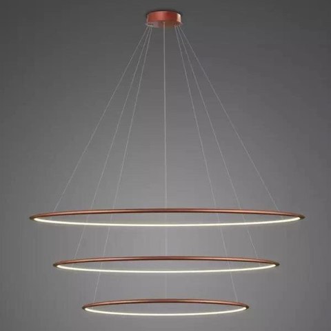 Lampa wisząca Ledowe Okręgi No.3 120cm 3k miedziana pilot