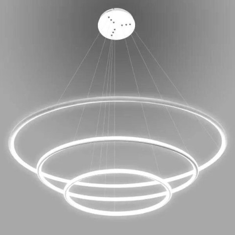 Lampa wisząca Ledowe Okręgi No.3 80cm 3k biała Dali układ 80/60/40 cm