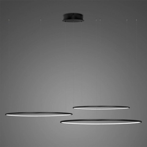 Lampa wisząca Ledowe Okręgi No.3 80cm 3k czarna Dali