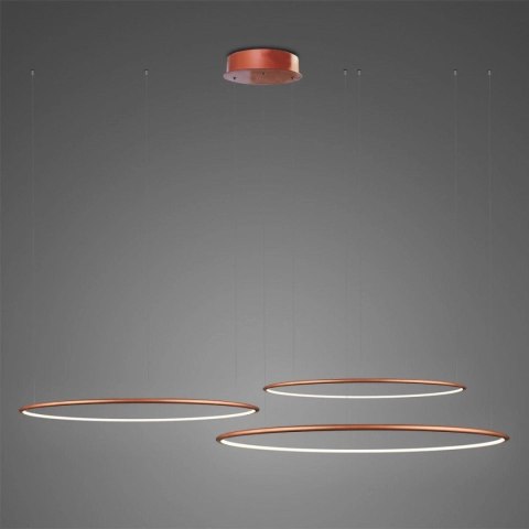 Lampa wisząca Ledowe Okręgi No.3 CO 80cm 3k miedziana Dali