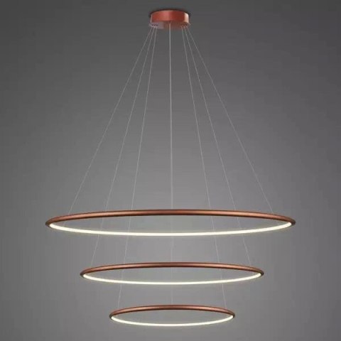 Lampa wisząca Ledowe Okręgi No.3 80cm 3k miedziana Dali