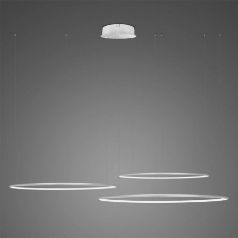 Lampa wisząca Ledowe Okręgi No.3 80cm 3k srebrna Dali