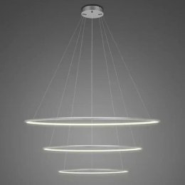 Lampa wisząca Ledowe Okręgi No.3 80cm 3k srebrna Dali układ 80/60/40 cm