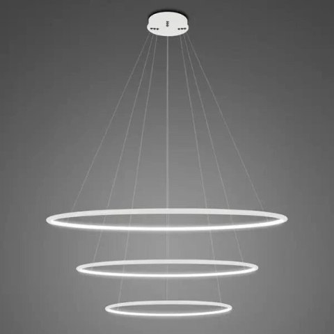 Lampa wisząca Ledowe Okręgi No.3 80cm 4k biała Dali układ 80/60/40 cm