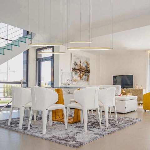 Lampa wisząca Ledowe Okręgi No.4 100cm CO 3k złota Dali