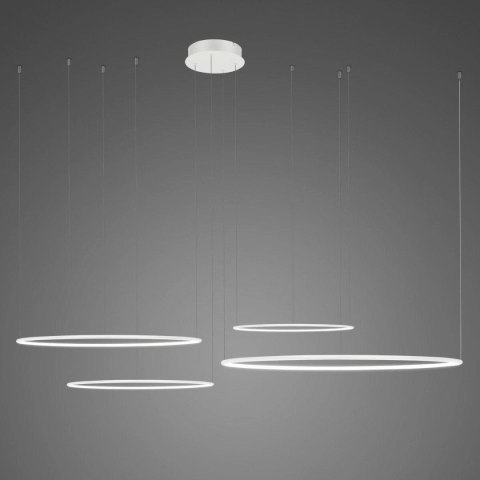 Lampa wisząca Ledowe Okręgi No.4 100cm 4k biała Dali układ 100/80/60/40 cm