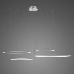 Lampa wisząca Ledowe Okręgi No.4 100cm 4k srebrna Dali układ 100/80/60/40 cm