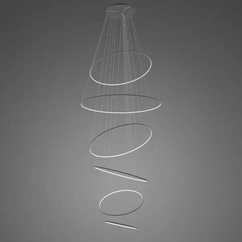 Lampa wisząca Ledowe Okręgi No.6 czarna 4k Dali