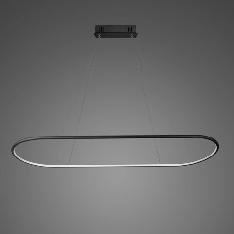 Lampa wisząca Ledowe Okręgi Oval No.1 120cm 3k czarna