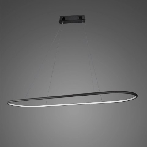 Lampa wisząca Ledowe Okręgi Oval No.1 120cm 4k czarna