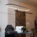 Lampa wisząca Ledowe Okręgi Oval No.1 120cm 4k czarna