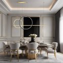 Lampa wisząca Linea No.4 60/40cm złotoczarna 2700k