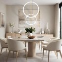 Lampa wisząca Linea No.5 60/40cm białozłota Dali3k