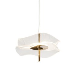 Designerska nowoczesna lampa wisząca do salonu 4000K różowe złoto Mariposa