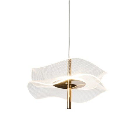 Designerska nowoczesna lampa wisząca do salonu 4000K różowe złoto Mariposa