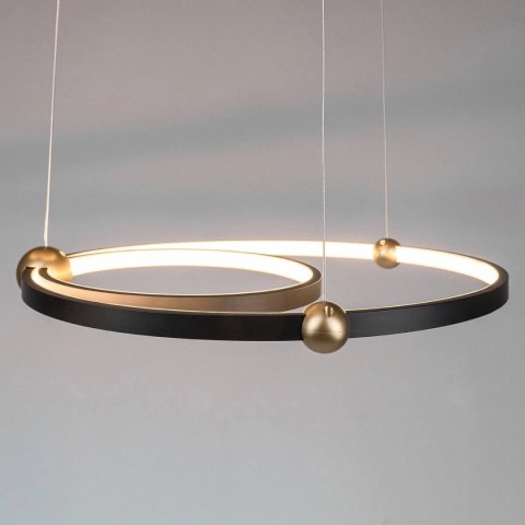 Ledowa Lampa wisząca Aurora No.2 50cm 3k czarna ściemnialna