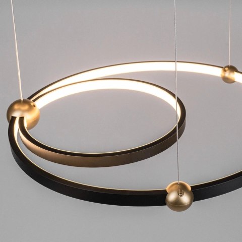Ledowa Lampa wisząca Aurora No.2 50cm 3k czarna ściemnialna