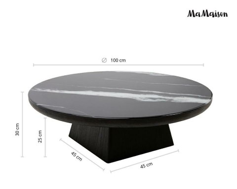 MaMaison stolik kawowy DOVER 100 czarny