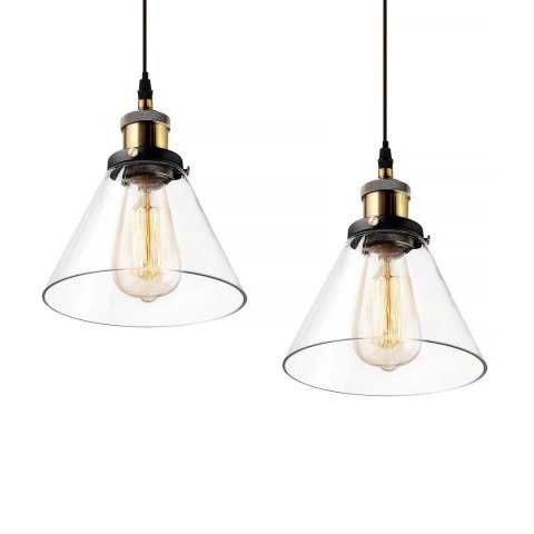 NY LOFT NO.1 2x Szklana Lampa wisząca