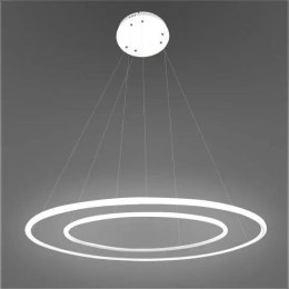 Nowoczesna Lampa wisząca Ledowe Okręgi No.2 biała 60cm out 3k