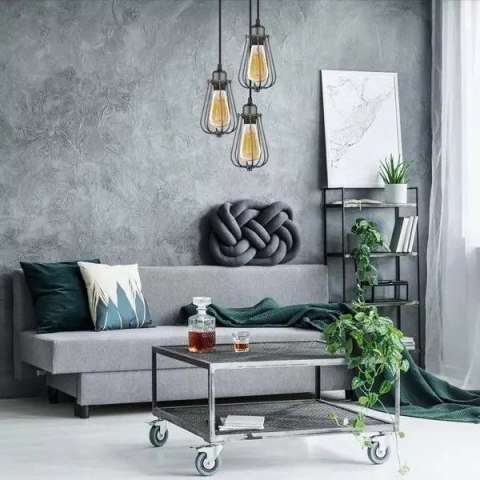 Stalowa Lampa wisząca Kopenhagen Loft steel grey