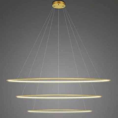 Lampa wisząca Ledowe Okręgi No.3 180cm 3k złota
