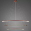 Lampa wisząca Ledowe Okręgi No.3 180cm 4k miedziana