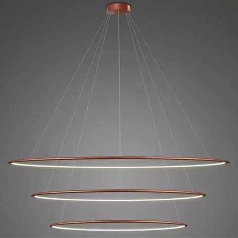 Lampa wisząca Ledowe Okręgi No.3 230cm 3k miedziany