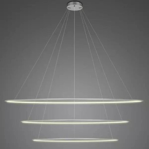 Lampa wisząca Ledowe Okręgi No.3 230cm 3k srebrna