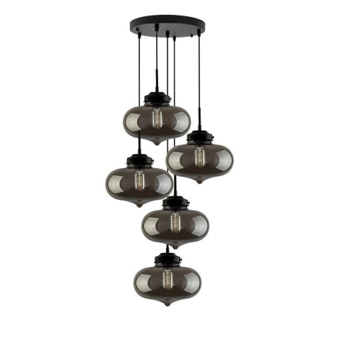 London Loft No.1 CO5 smoky - Żyrandol